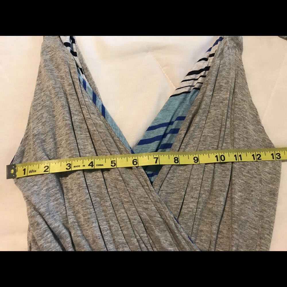 Pink Lotus grey and blue travel dress size Small - Picture 3 of 16